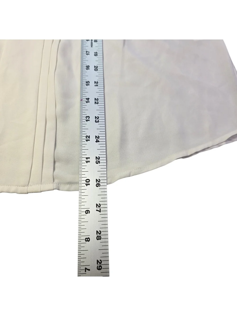 41 Hawthorn White Pleated Front Sleeveless Blouse Split V-Neck Tank Top Large